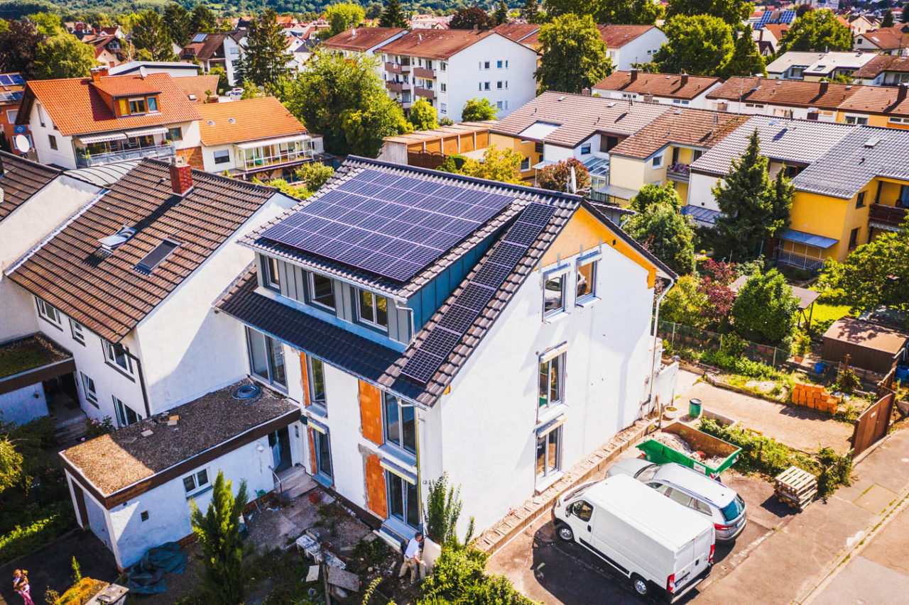 Klarsolar Referenz Photovoltaikanlage in Hemsbach in Baden-Württemberg.
