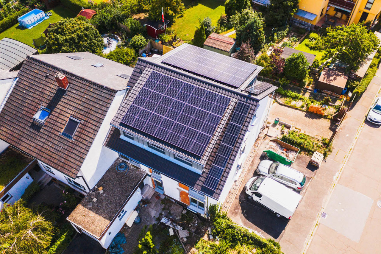 Klarsolar Referenz Photovoltaikanlage in Hemsbach in Baden-Württemberg.