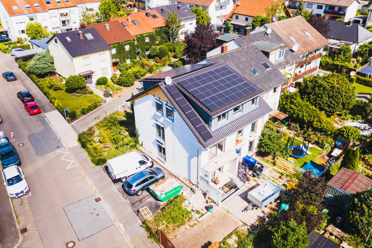Klarsolar Referenz Photovoltaikanlage in Hemsbach in Baden-Württemberg.
