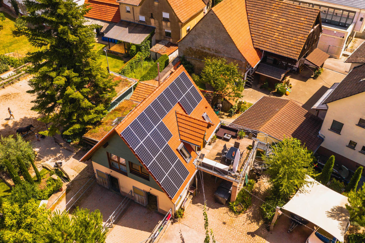 Klarsolar Referenz Photovoltaikanlage in Dielheim in Baden-Württemberg.