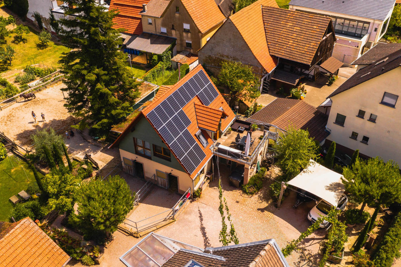 Klarsolar Referenz Photovoltaikanlage in Dielheim in Baden-Württemberg.