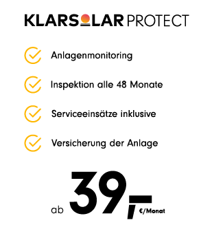 Klarsolar Protect - Vollkaskoversicherung für Ihre Photovoltaikanlage
